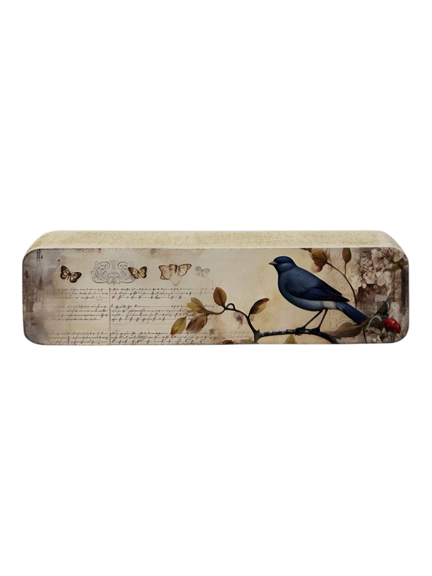 Blue Bird Sign - Rustic Wood Spring Bird Decor Sign