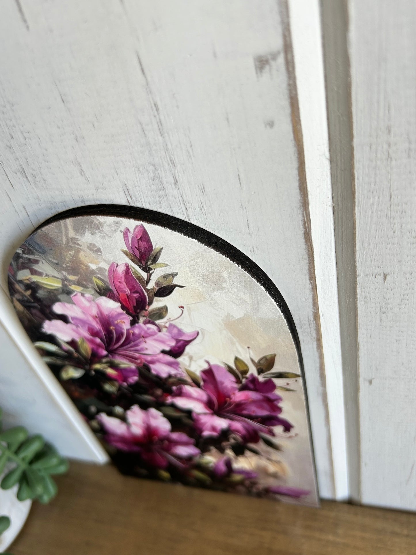 Azalea Bush - Printed Wood Arch - Floral Decor