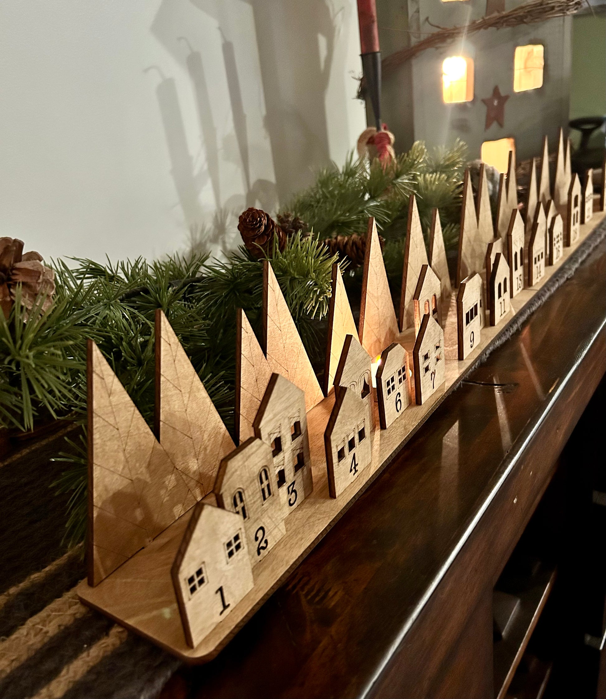 wood advent calendar