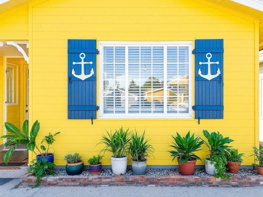 PVC Outdoor Shutter Decorations - Anchor