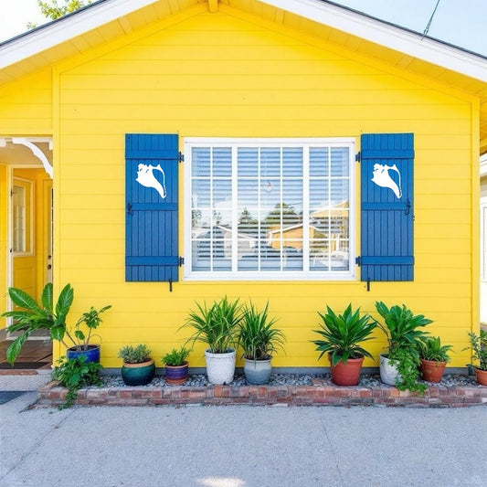 PVC Outdoor Shutter Decorations - Conch Shell