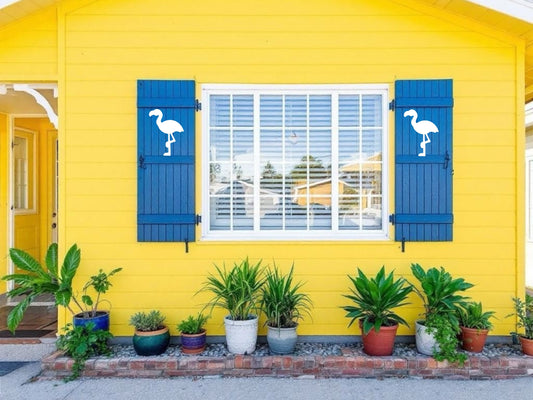 PVC Outdoor Shutter Decorations - Flamingo