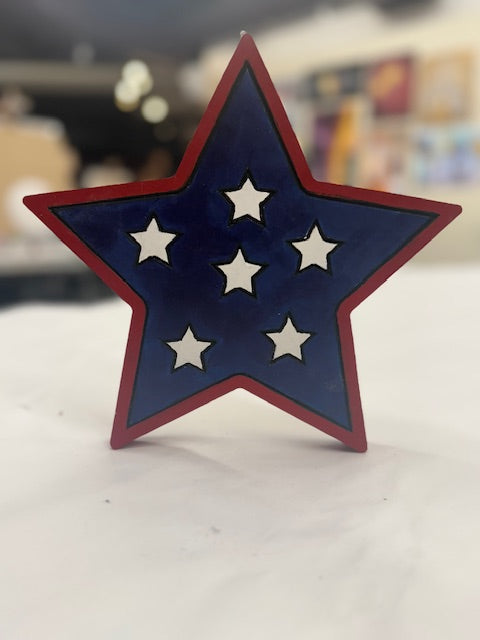 DIY Wood Carved Patriotic Star