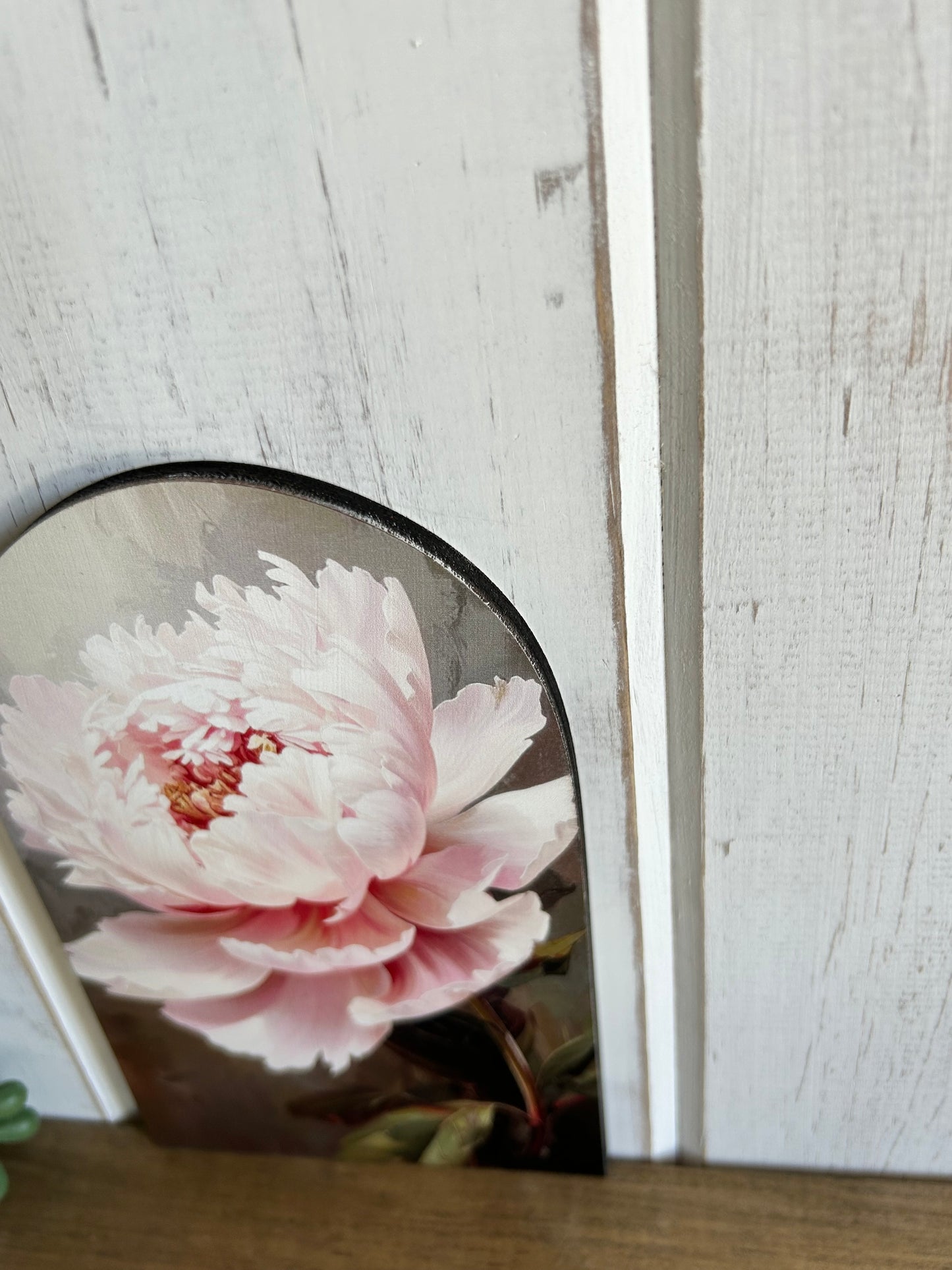 Peony Flower - Printed Wood Arch - Floral Decor