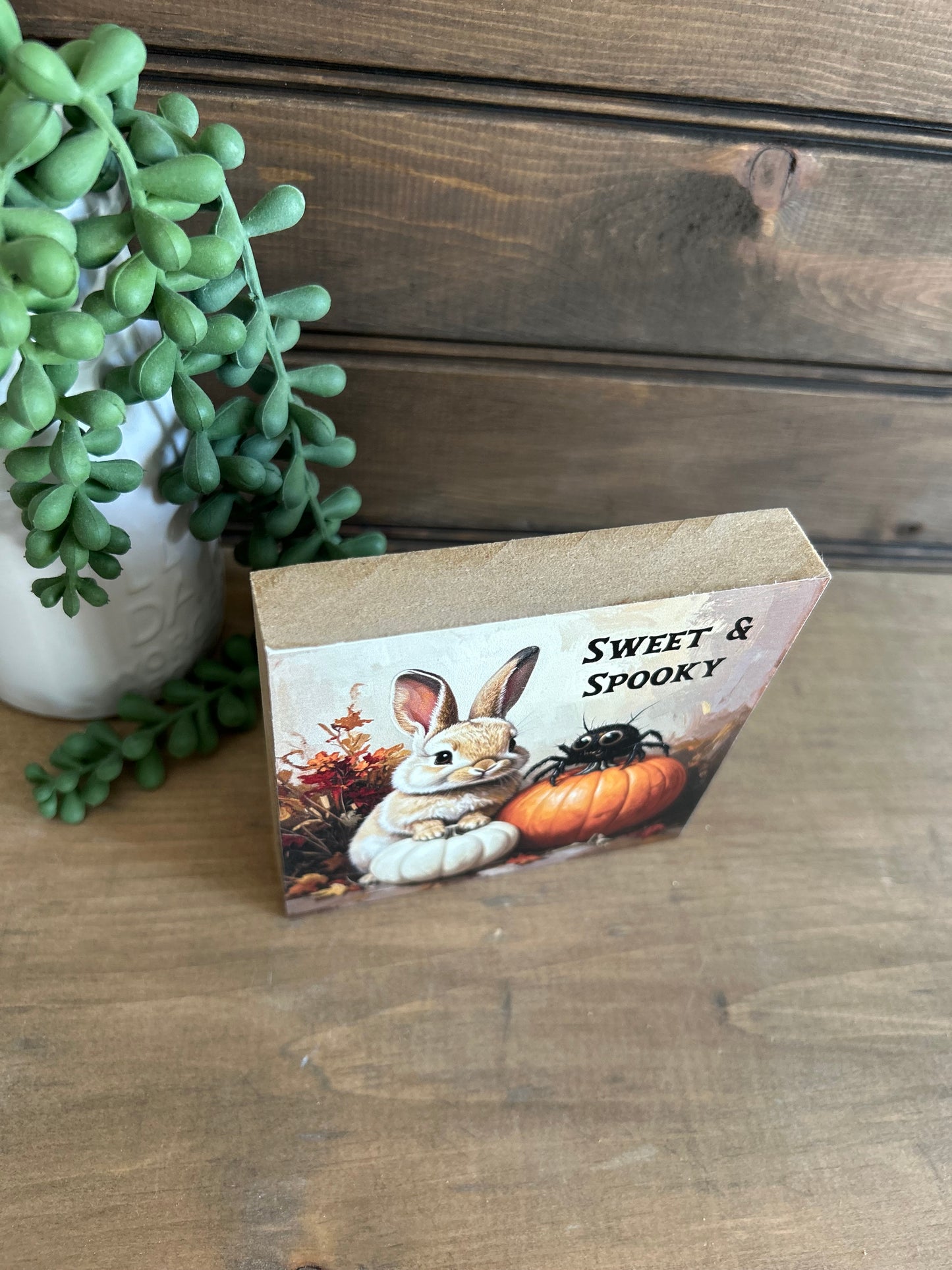 Sweet and Spooky Wood Sign - Halloween Home Decor