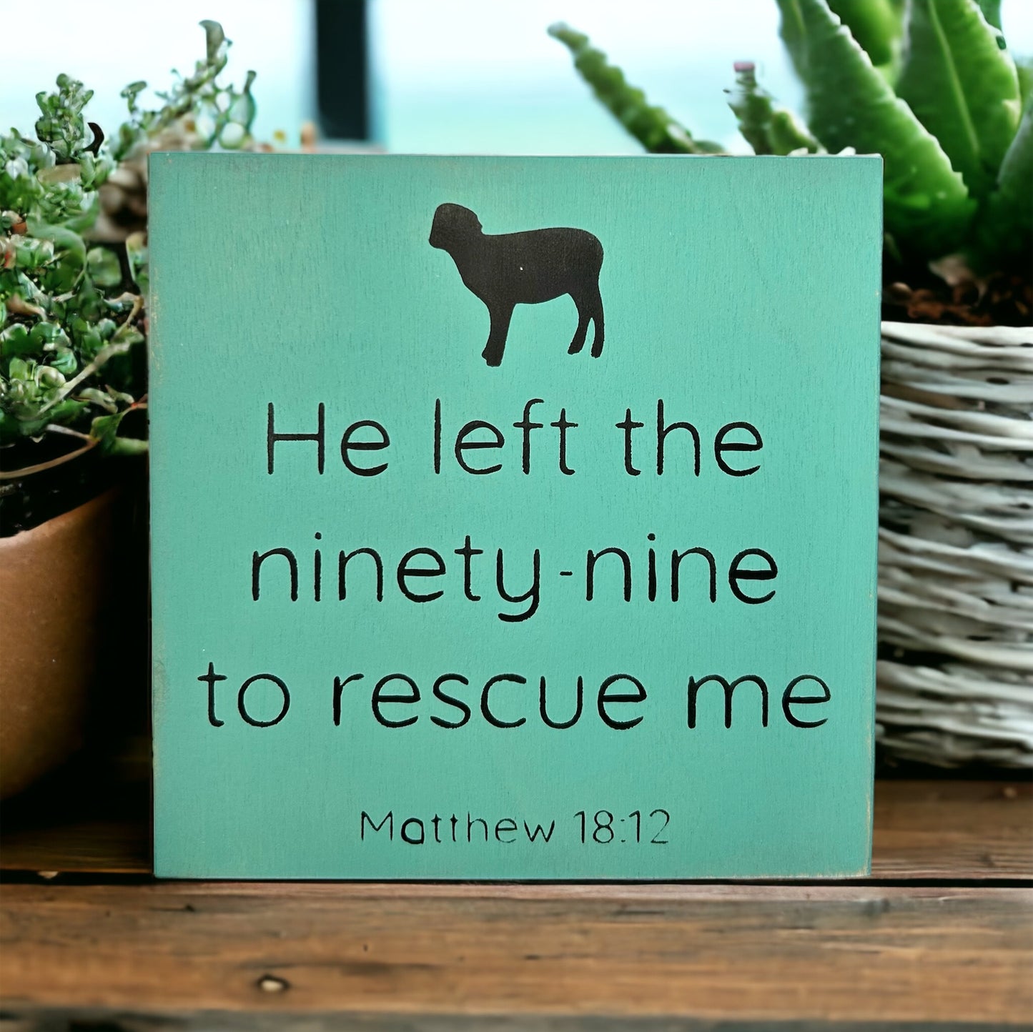 "left the ninety-nine" wood sign