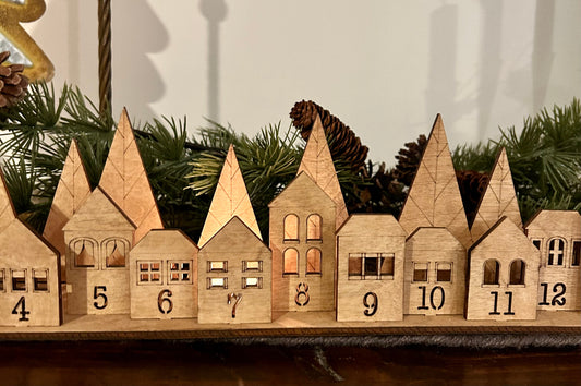 wood advent calendar