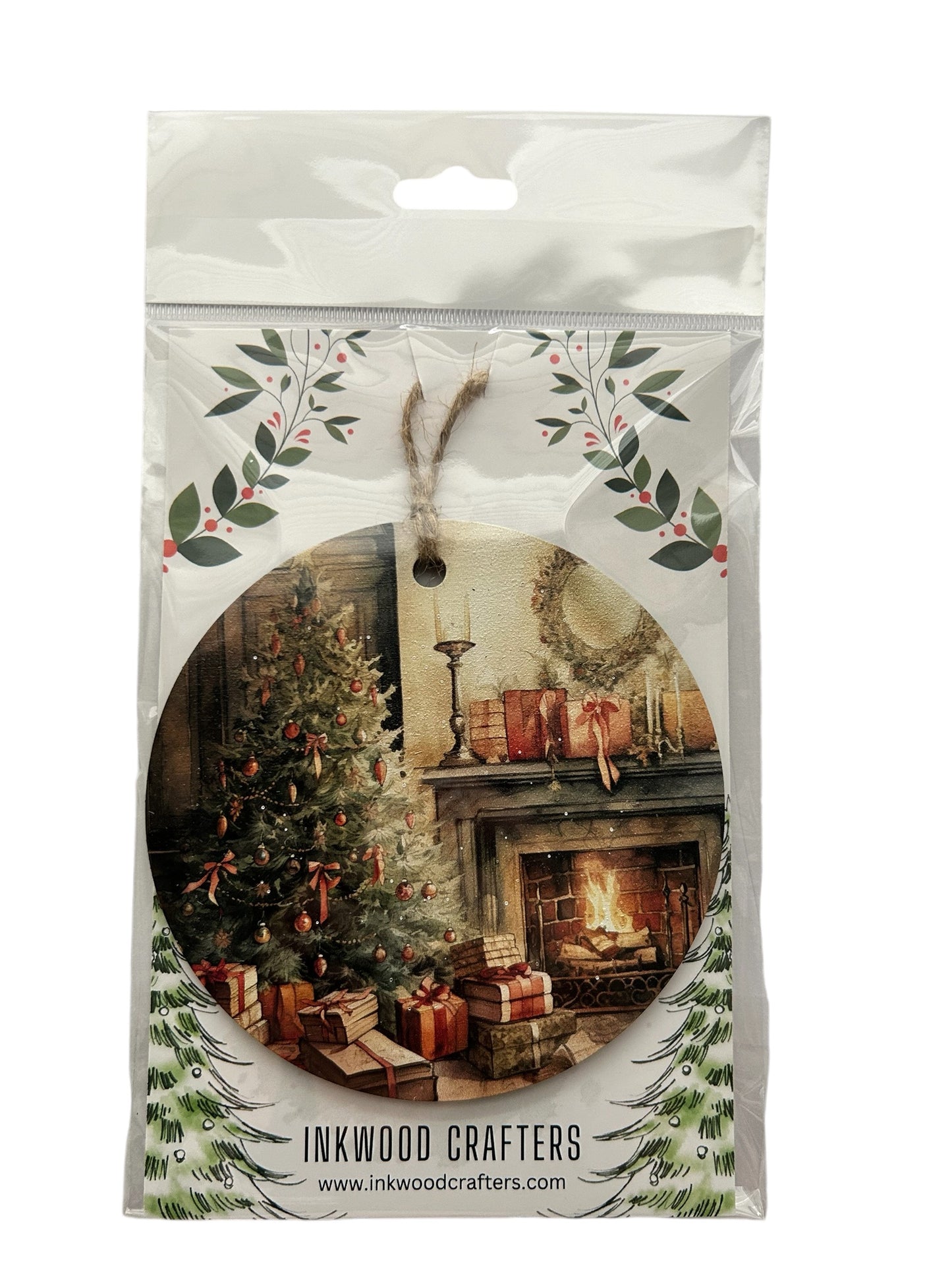 Christmas Morning - Vintage Style Wood Holiday Ornament
