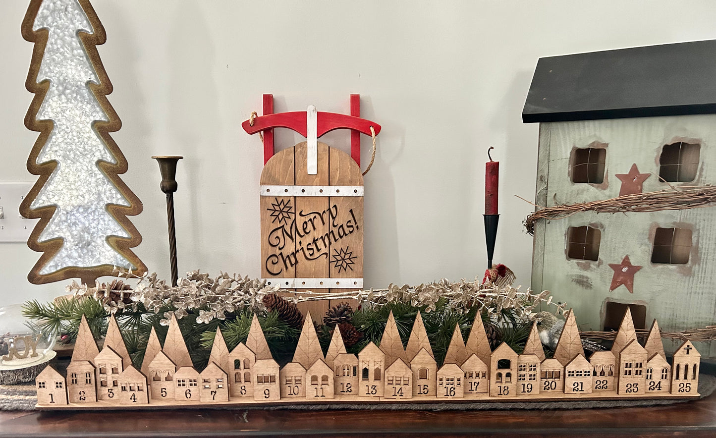wood advent calendar