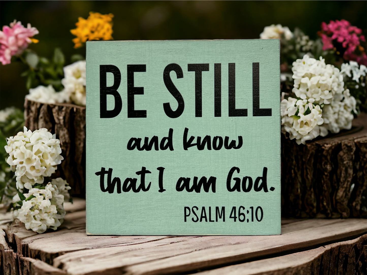 Be Still and Know That I Am God - Rustic Wood Sign