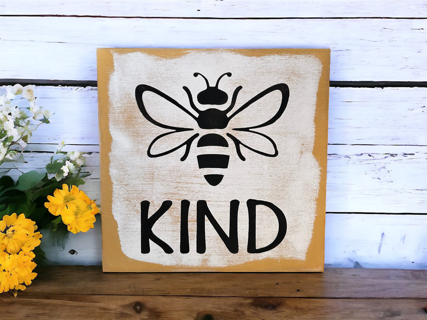 Bee - Rustic Wood Shelf Sitters