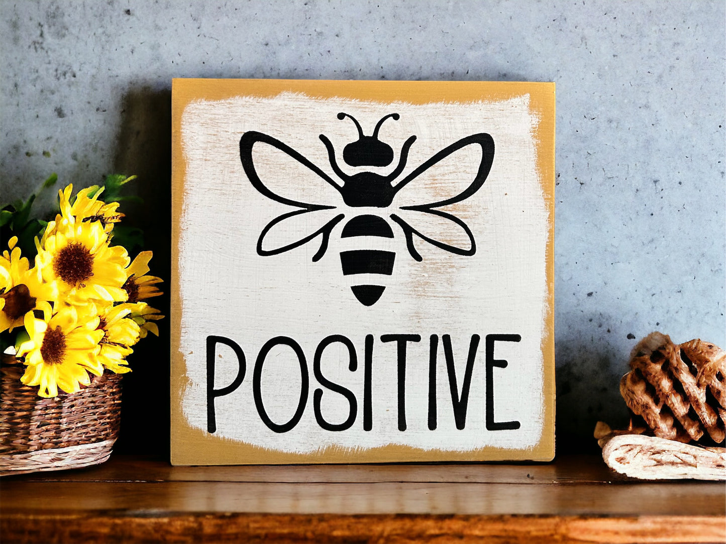 Bee - Rustic Wood Shelf Sitters