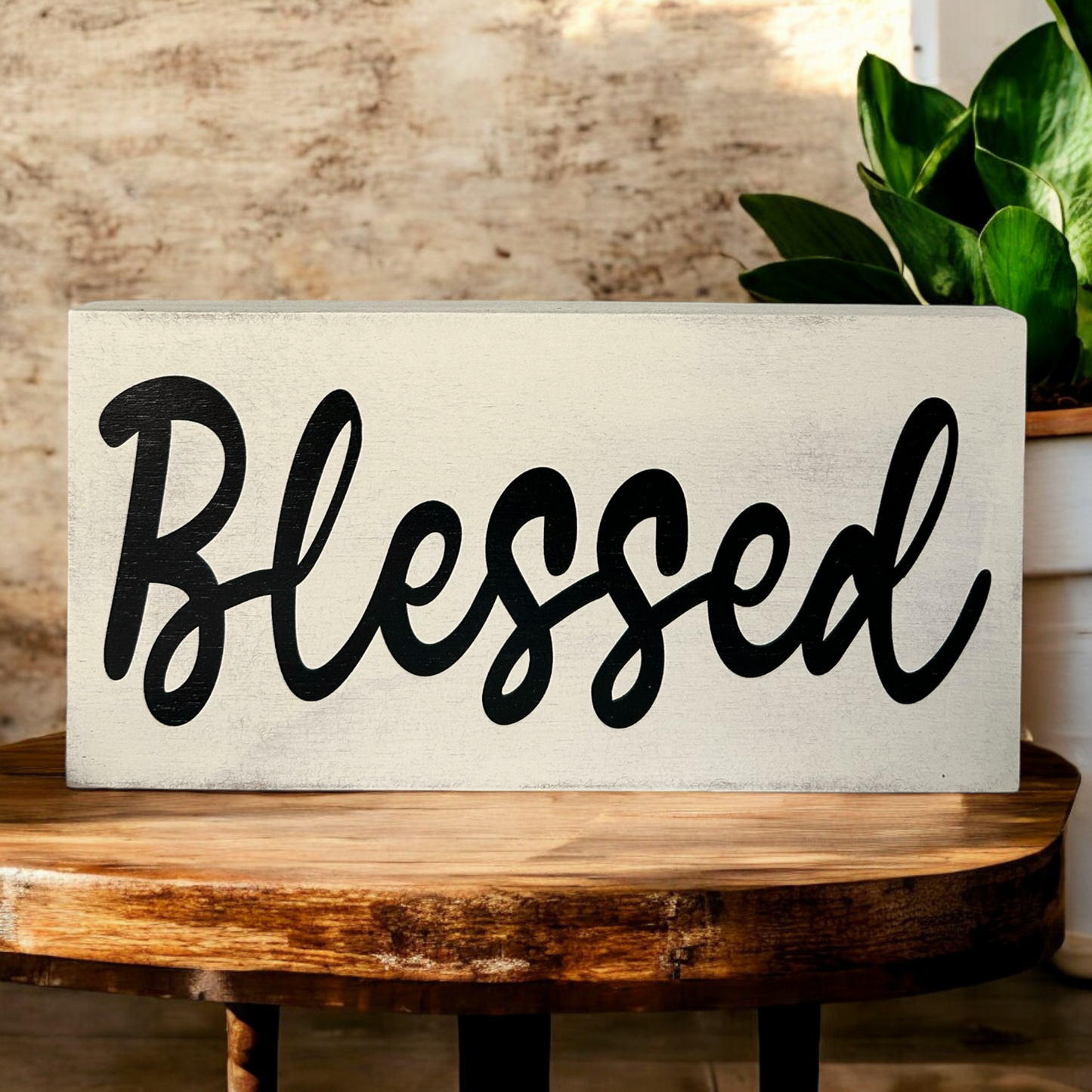 Blessed - Rustic Shelf Sitter