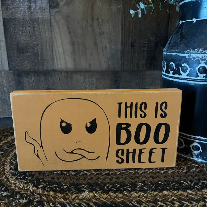 Boo Sheet - Rustic Halloween Shelf Sitter
