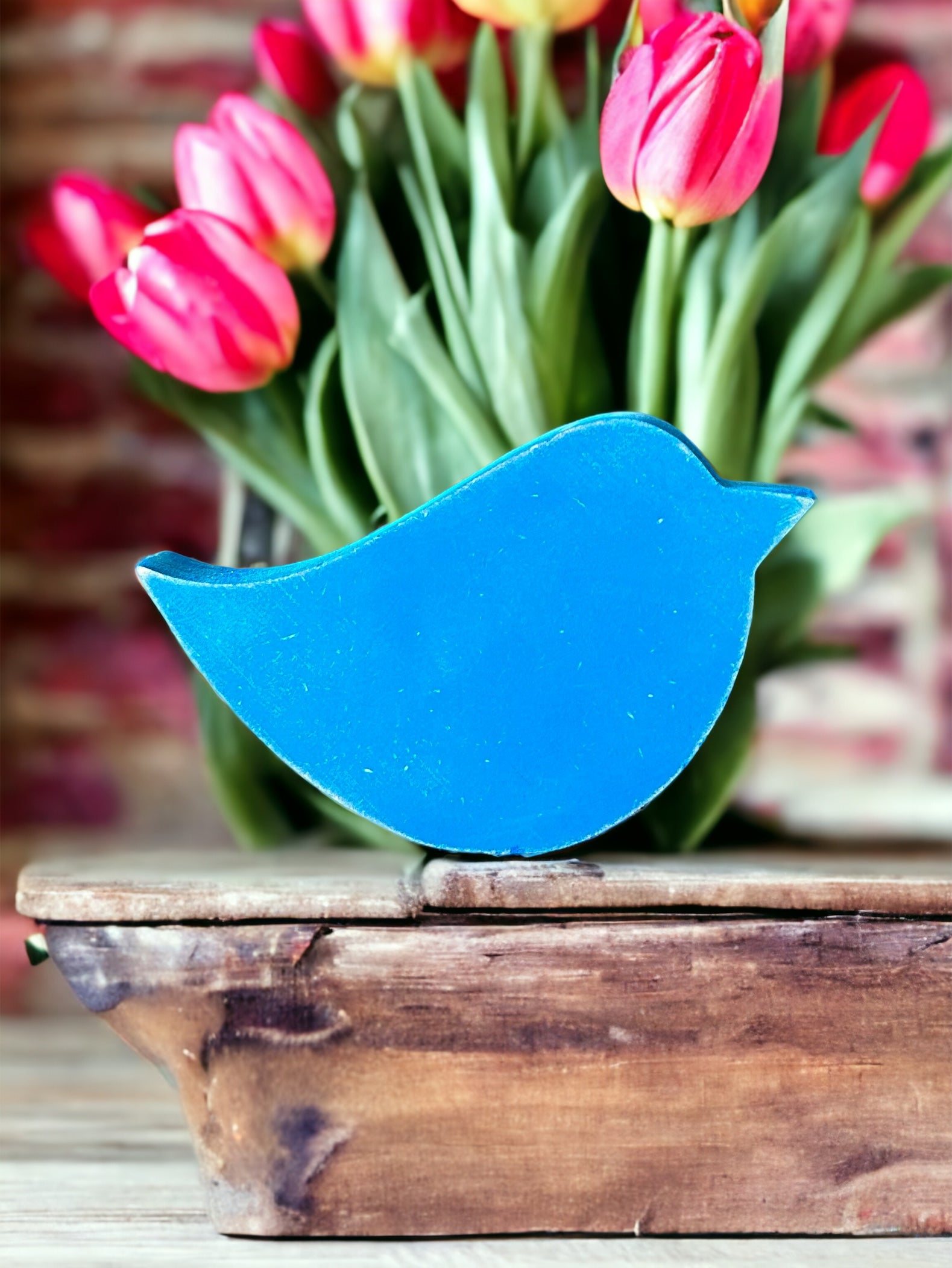 Blue wood bird