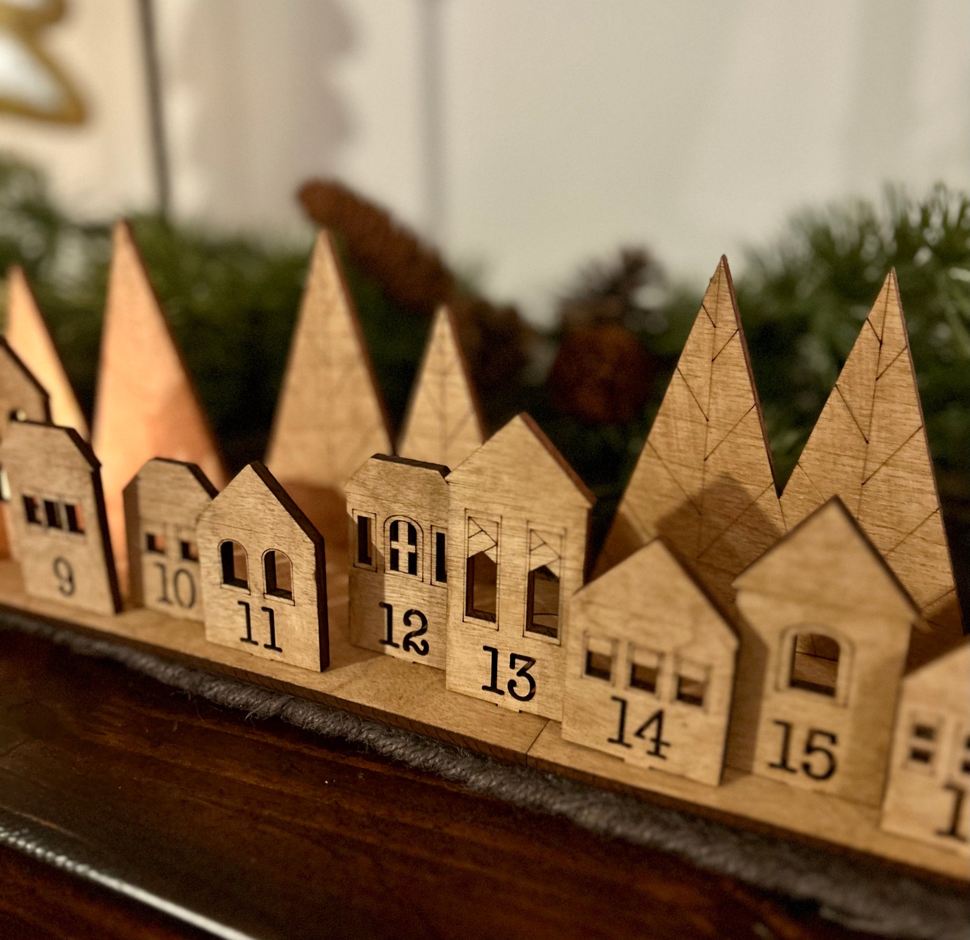 wood advent calendar