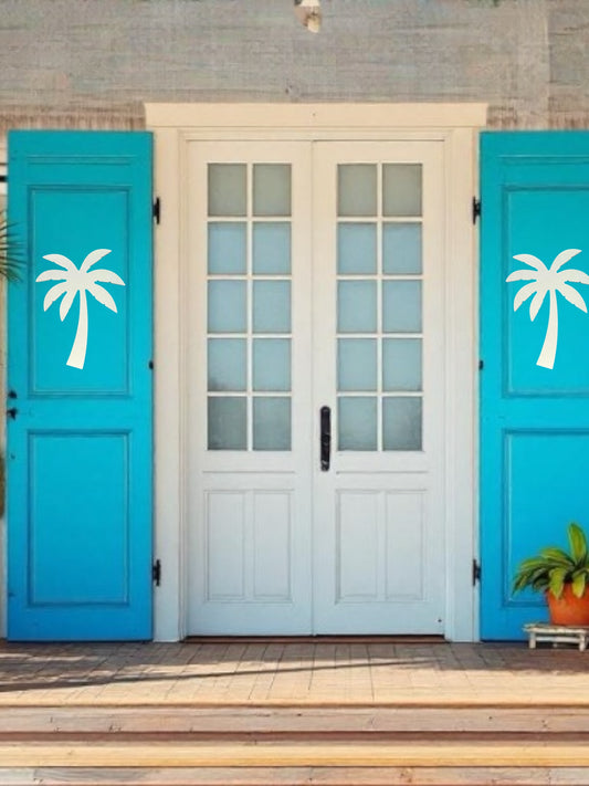 PVC Outdoor Shutter Decorations - Palm Tree