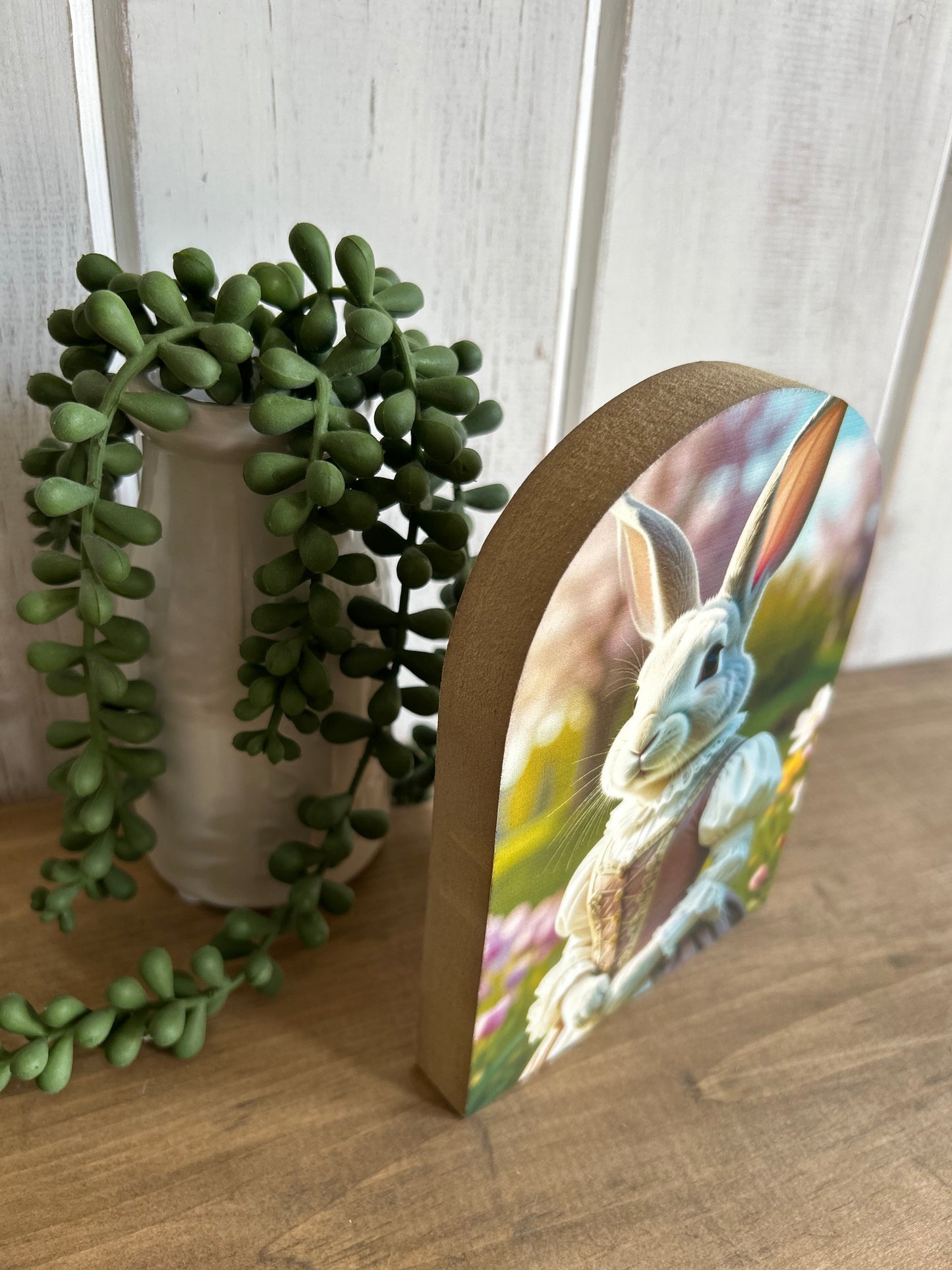 Victorian Spring Bunny Wood Arch- Spring 2026 Decor