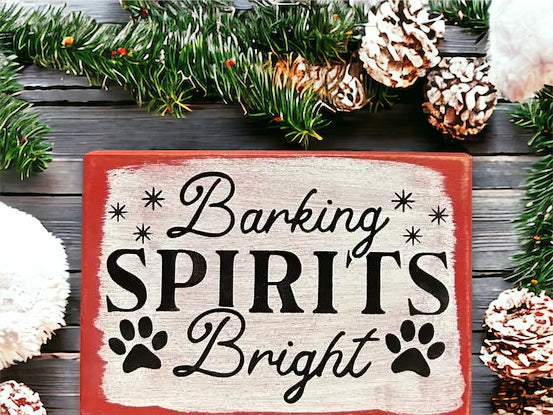 Christmas dog sign