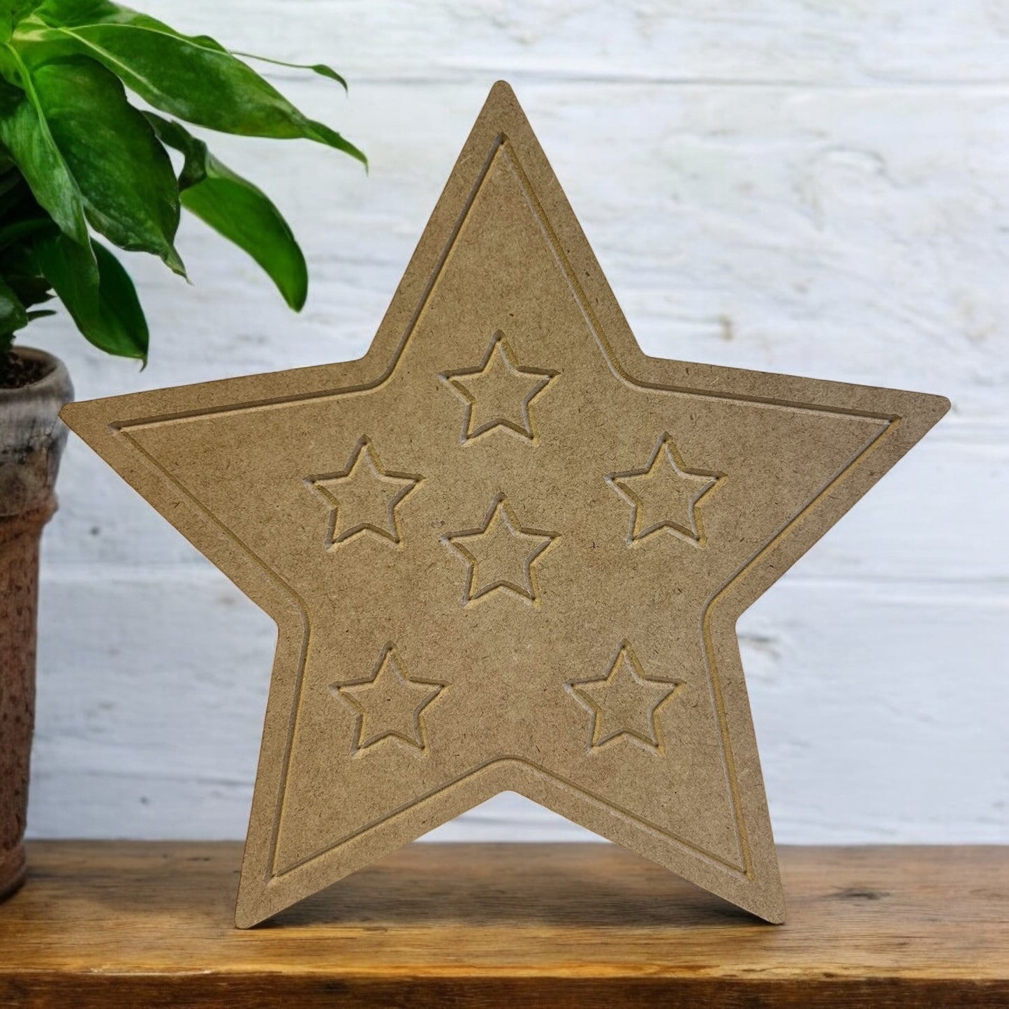 DIY Wood Carved Patriotic Star