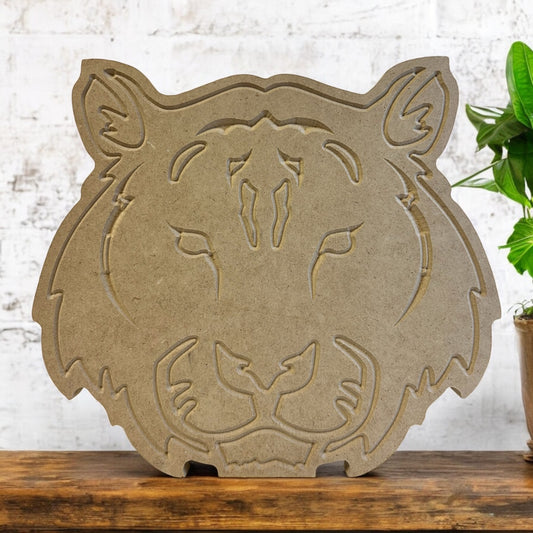 DIY Wood Tiger Face