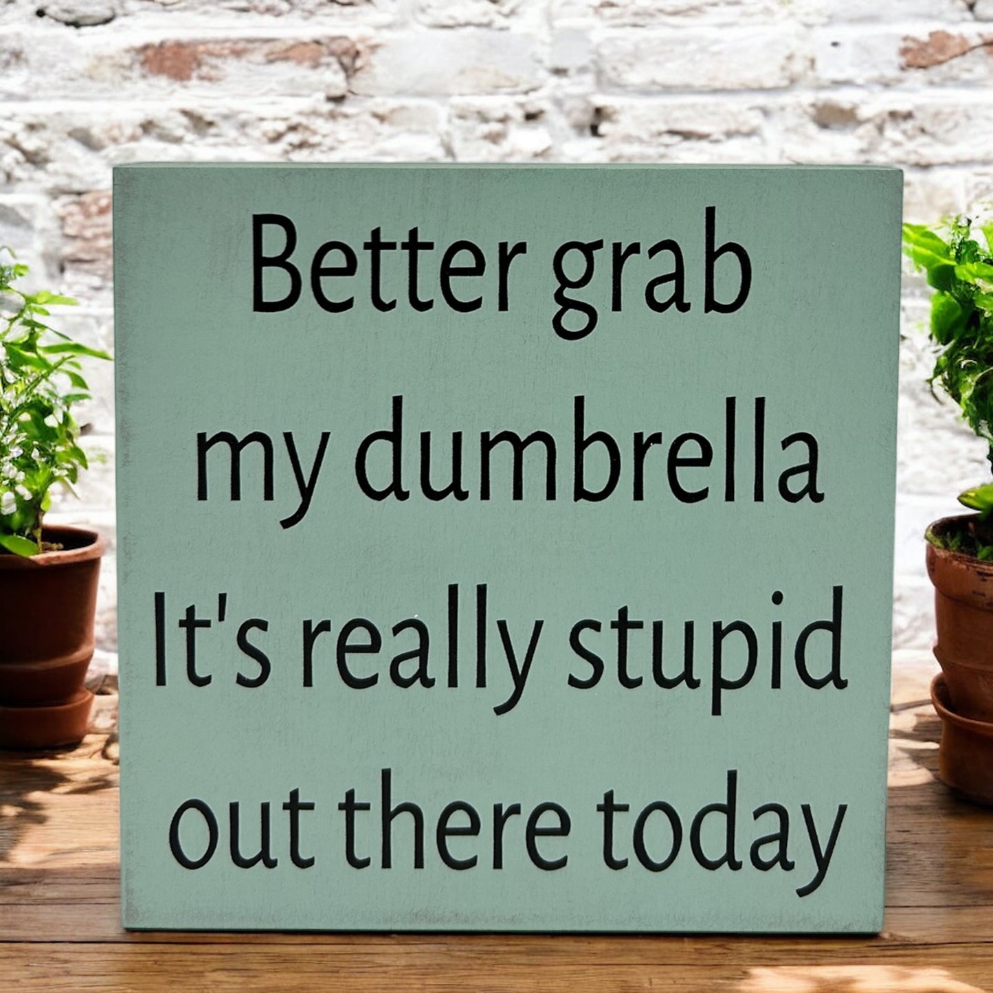 Better Grab My Dumbrella - Rustic Wood Sign Funny Decor