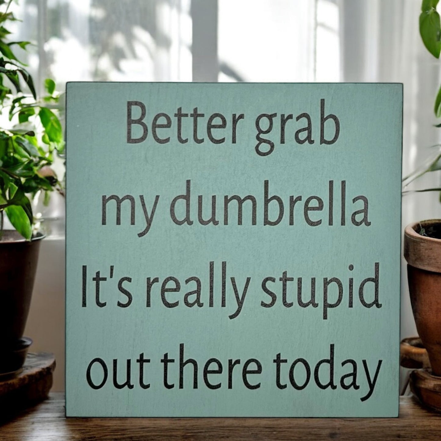 Better Grab My Dumbrella - Rustic Wood Sign Funny Decor