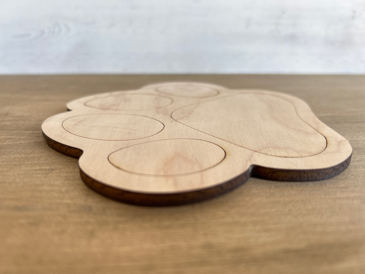 DIY Thin Blanks - Wood Paw Print - Pack of 4