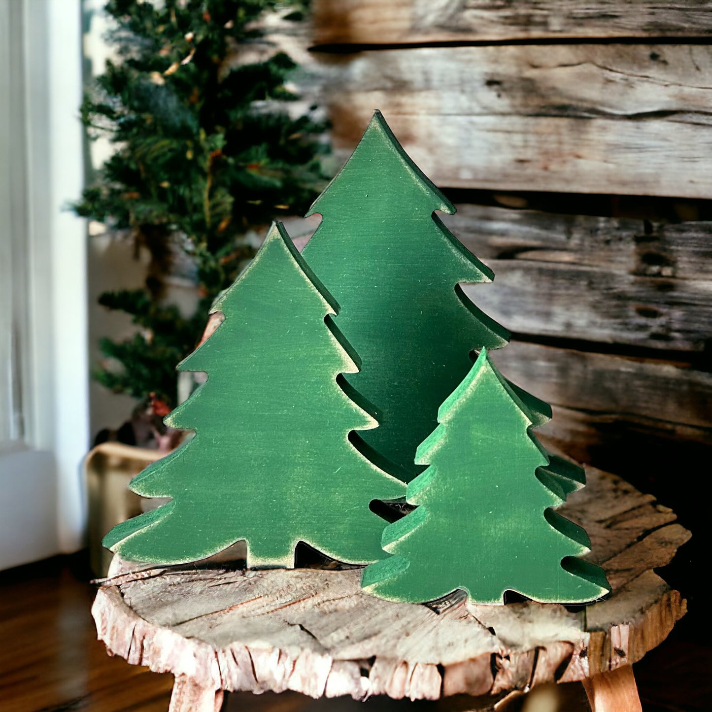 Primitive/Rustic Wood Christmas/Winter Tree - Fluffy Style