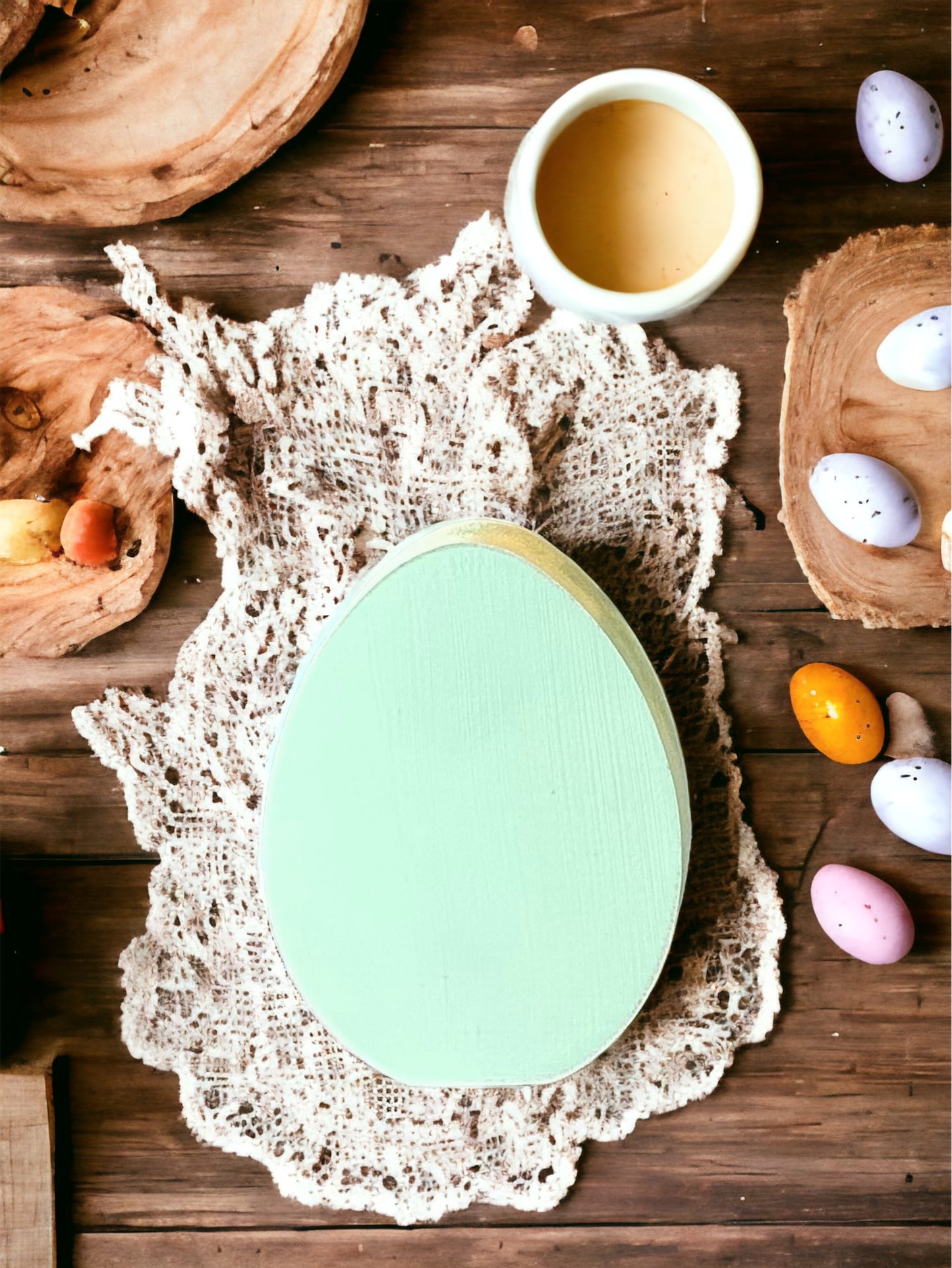 Wood Easter egg