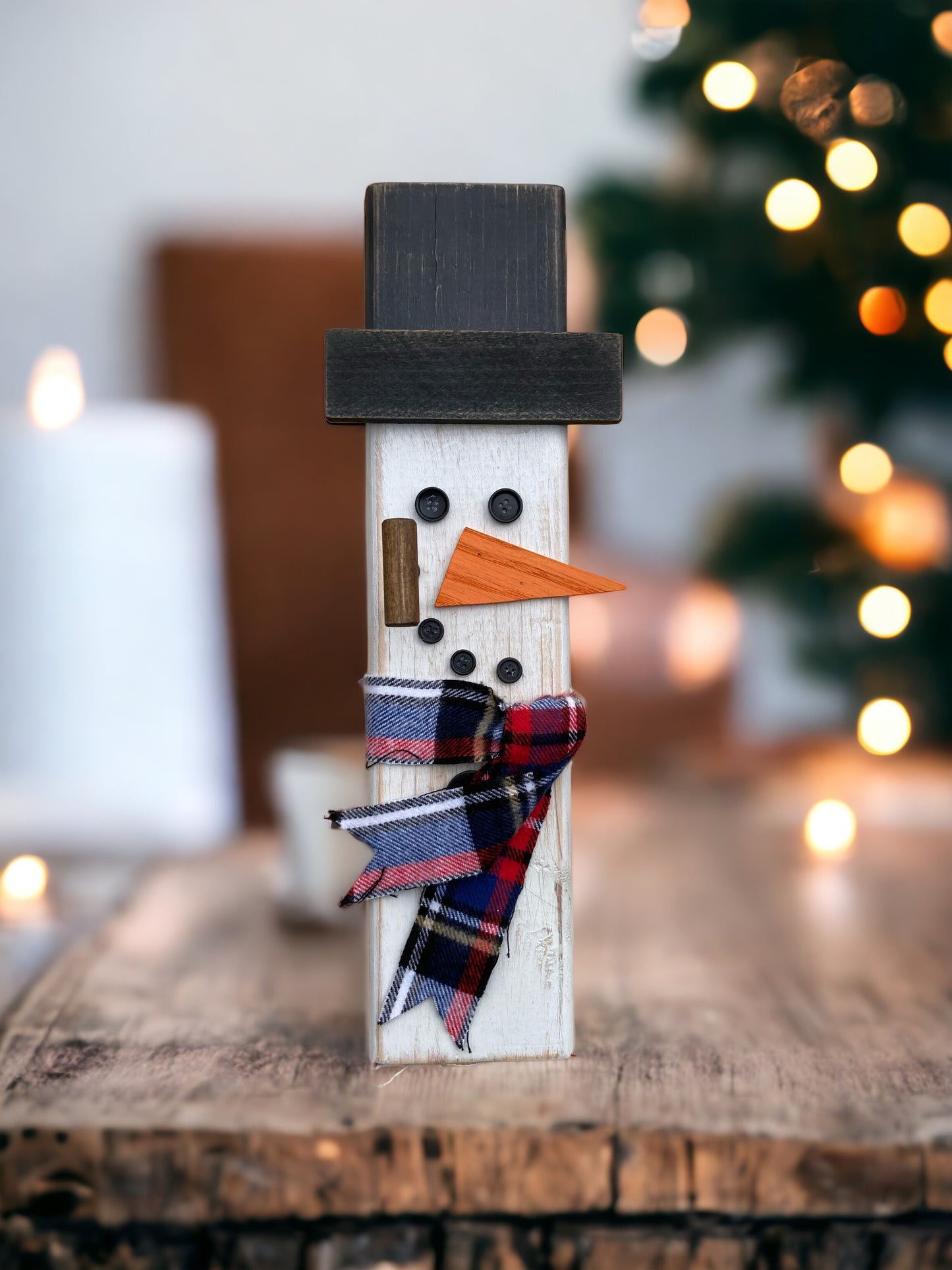 Wood snowman