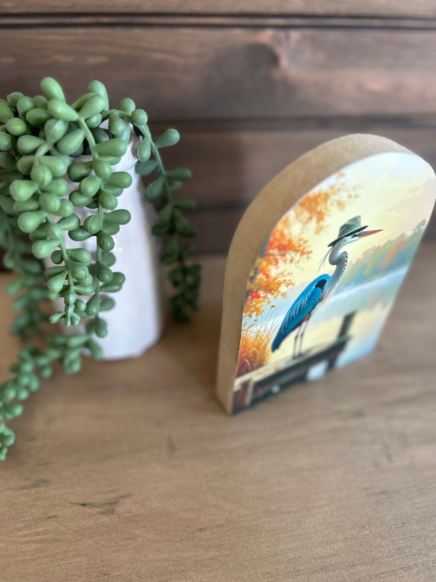 Heron Coastal Wood Arch - Farmhouse Country Decor