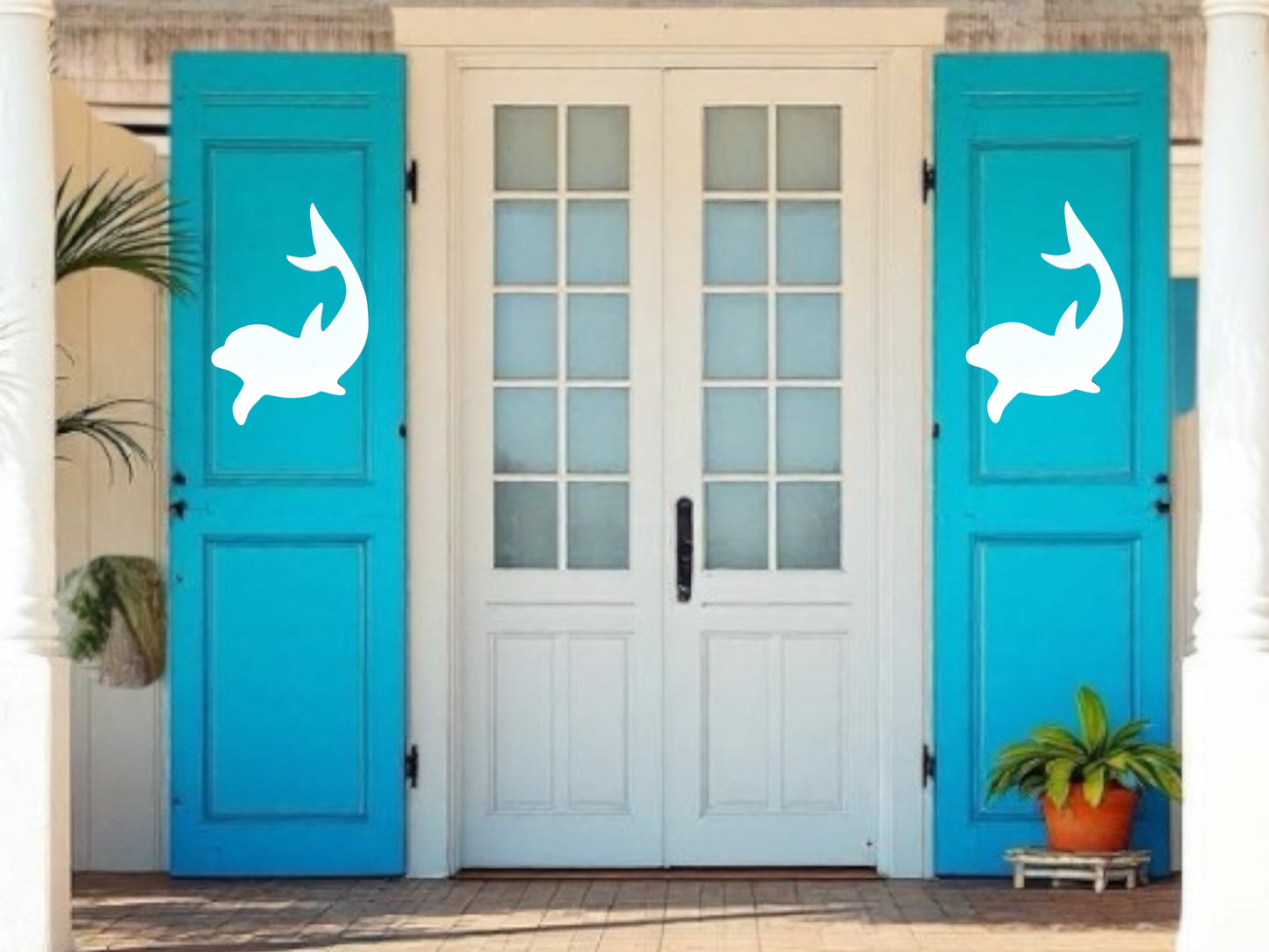 PVC Outdoor Shutter Decorations - Dolphin