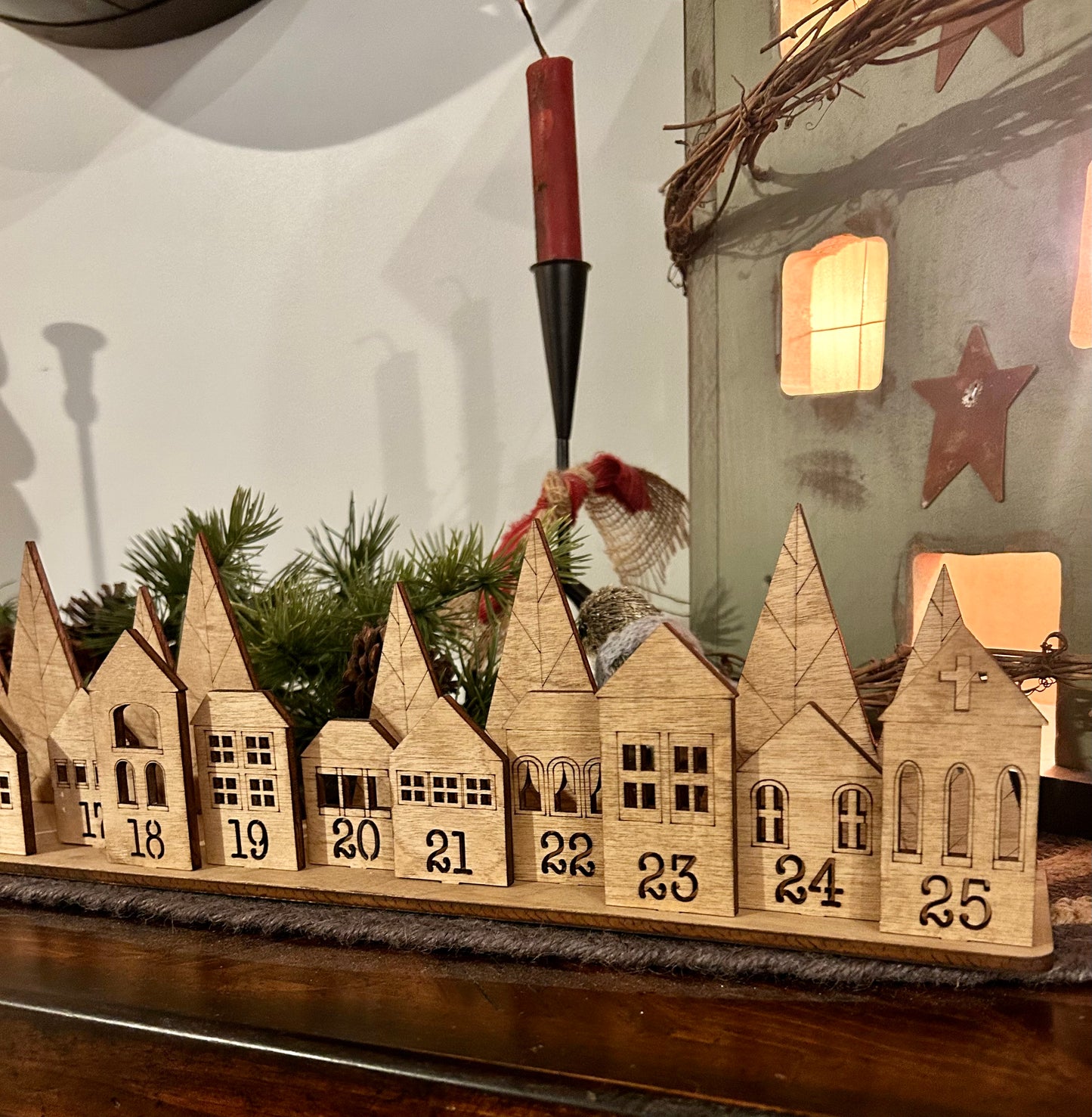 wood advent calendar