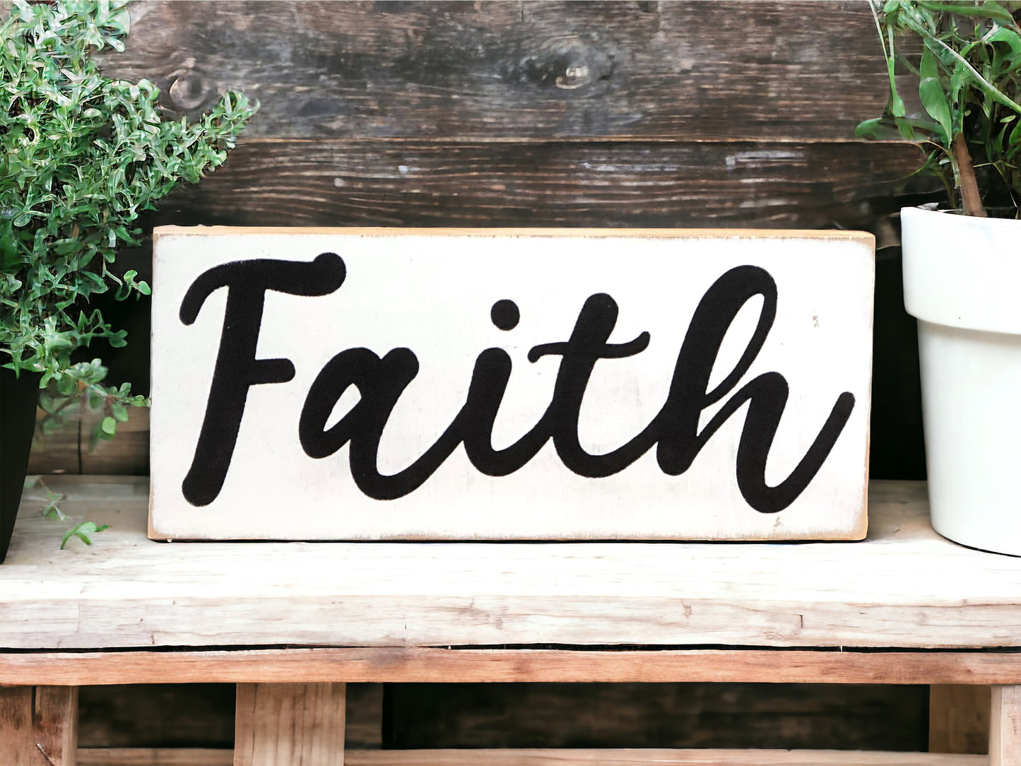Faith - Rustic Christian Decor Wood Sign