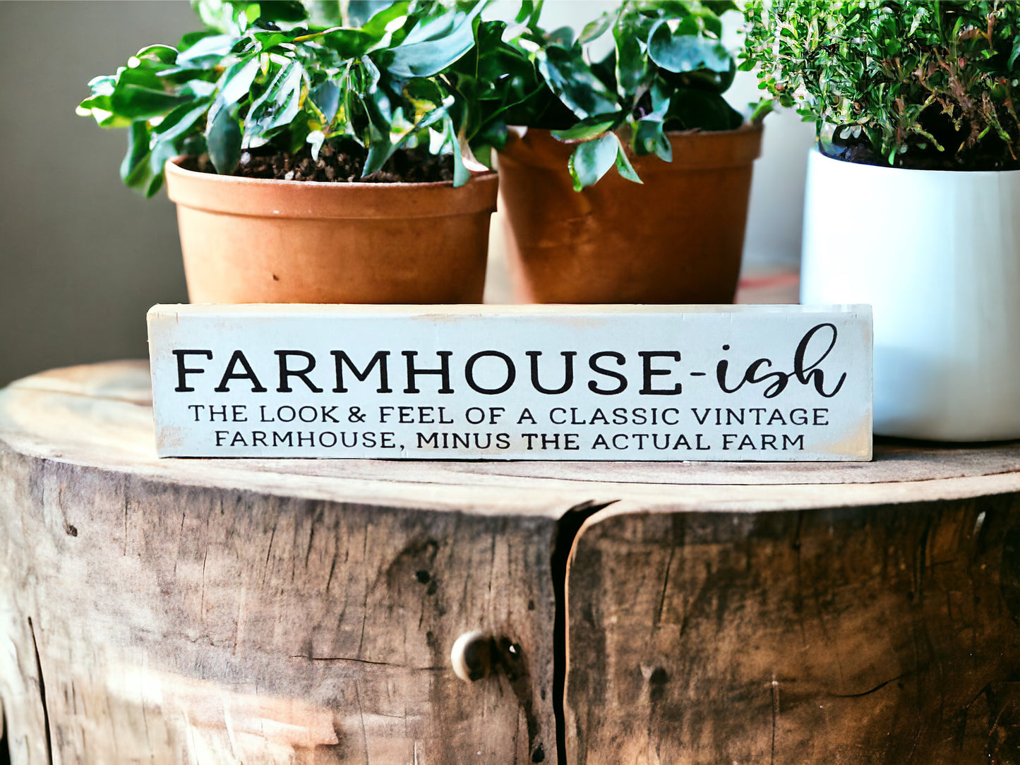 Farmhouse-ish Rustic Wood Shelf Sitter