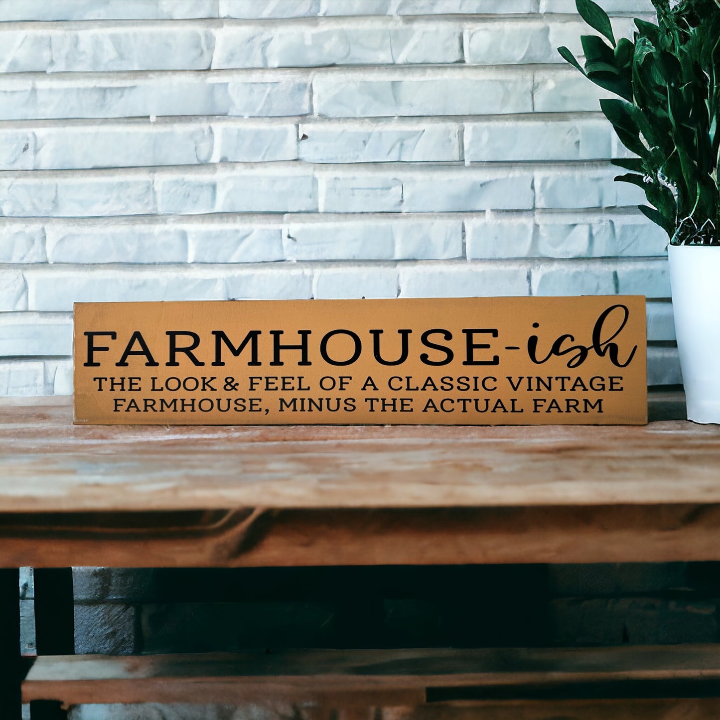 Farmhouse-ish Rustic Wood Shelf Sitter