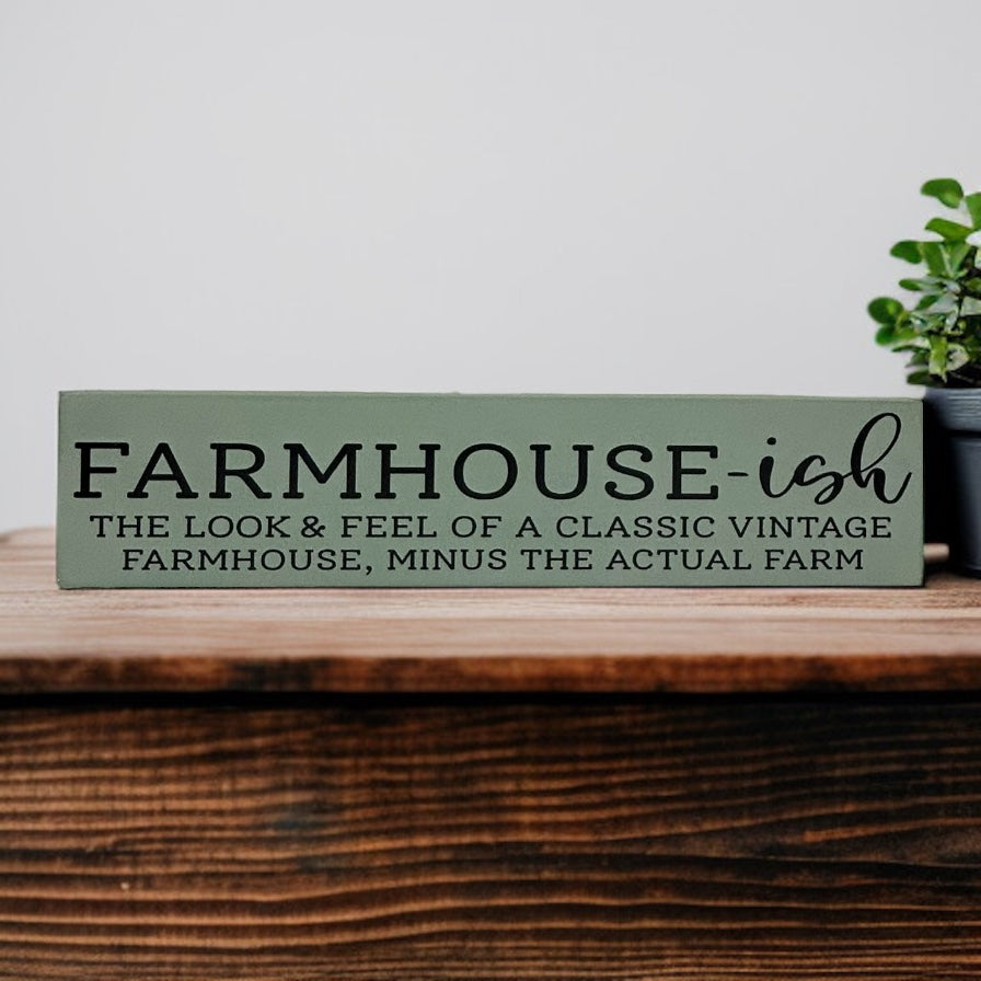 Farmhouse-ish Rustic Wood Shelf Sitter