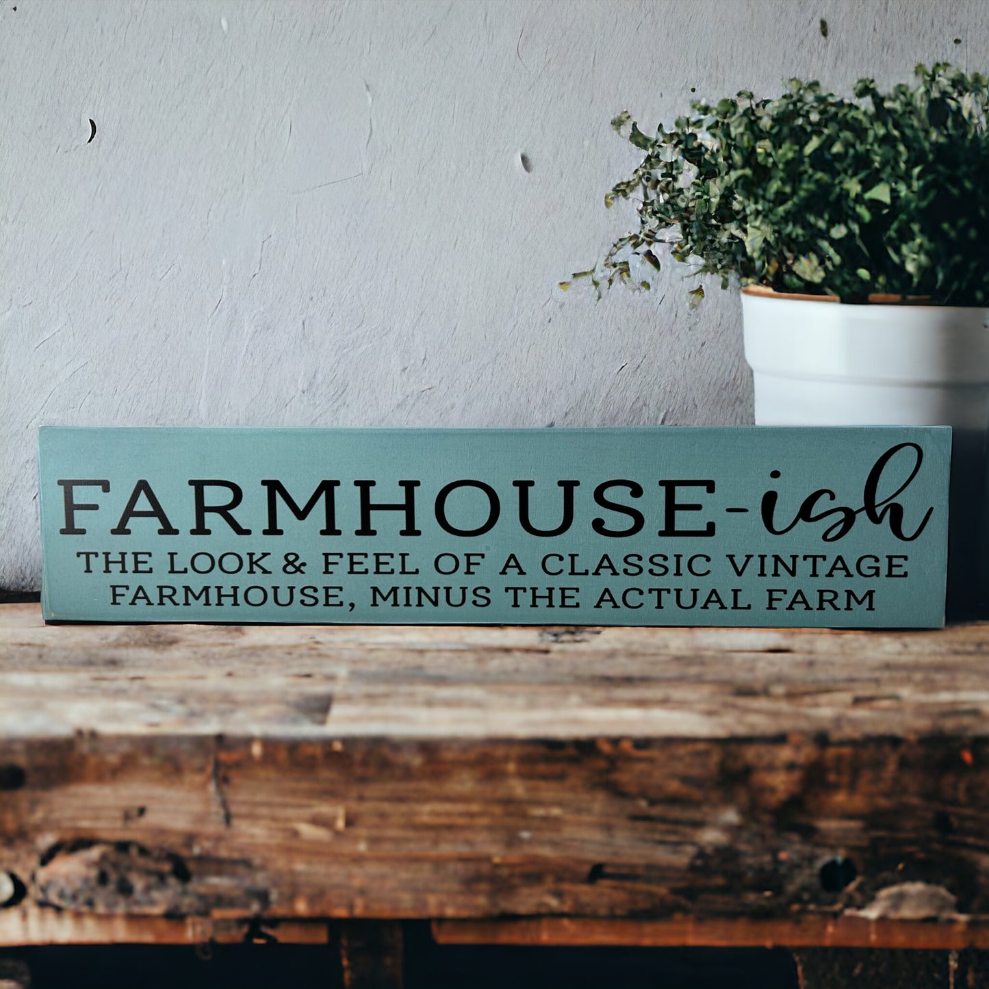 Farmhouse-ish Rustic Wood Shelf Sitter