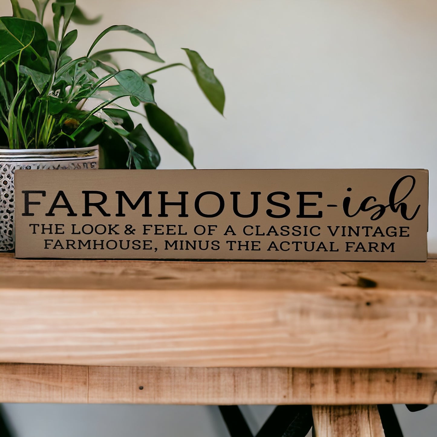 Farmhouse-ish Rustic Wood Shelf Sitter