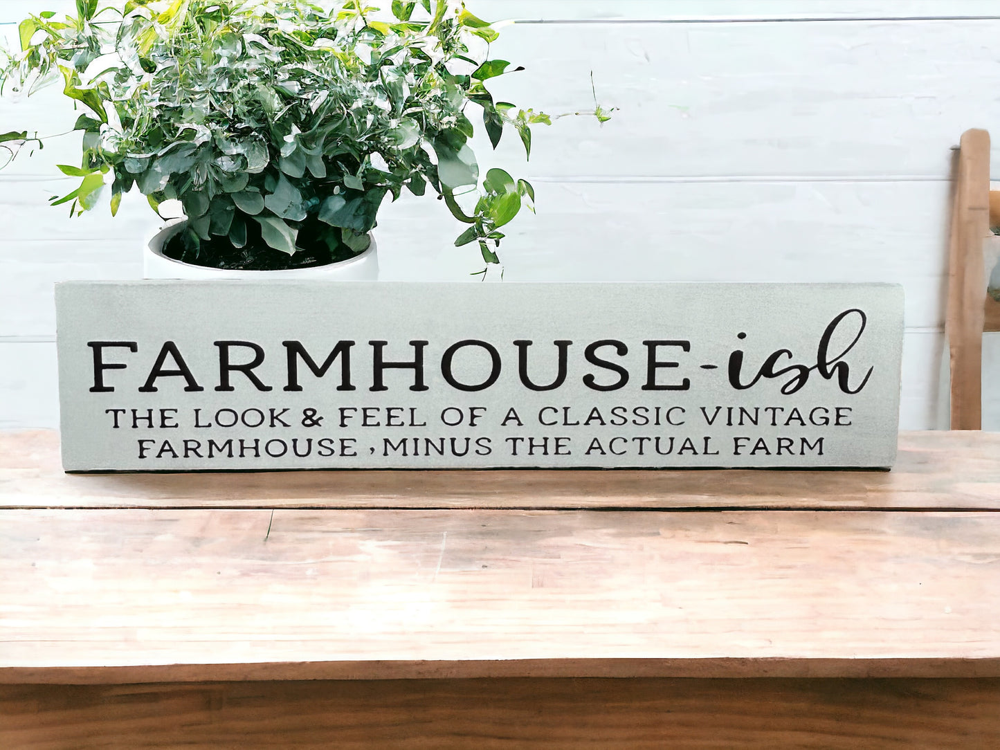 Farmhouse-ish Rustic Wood Shelf Sitter