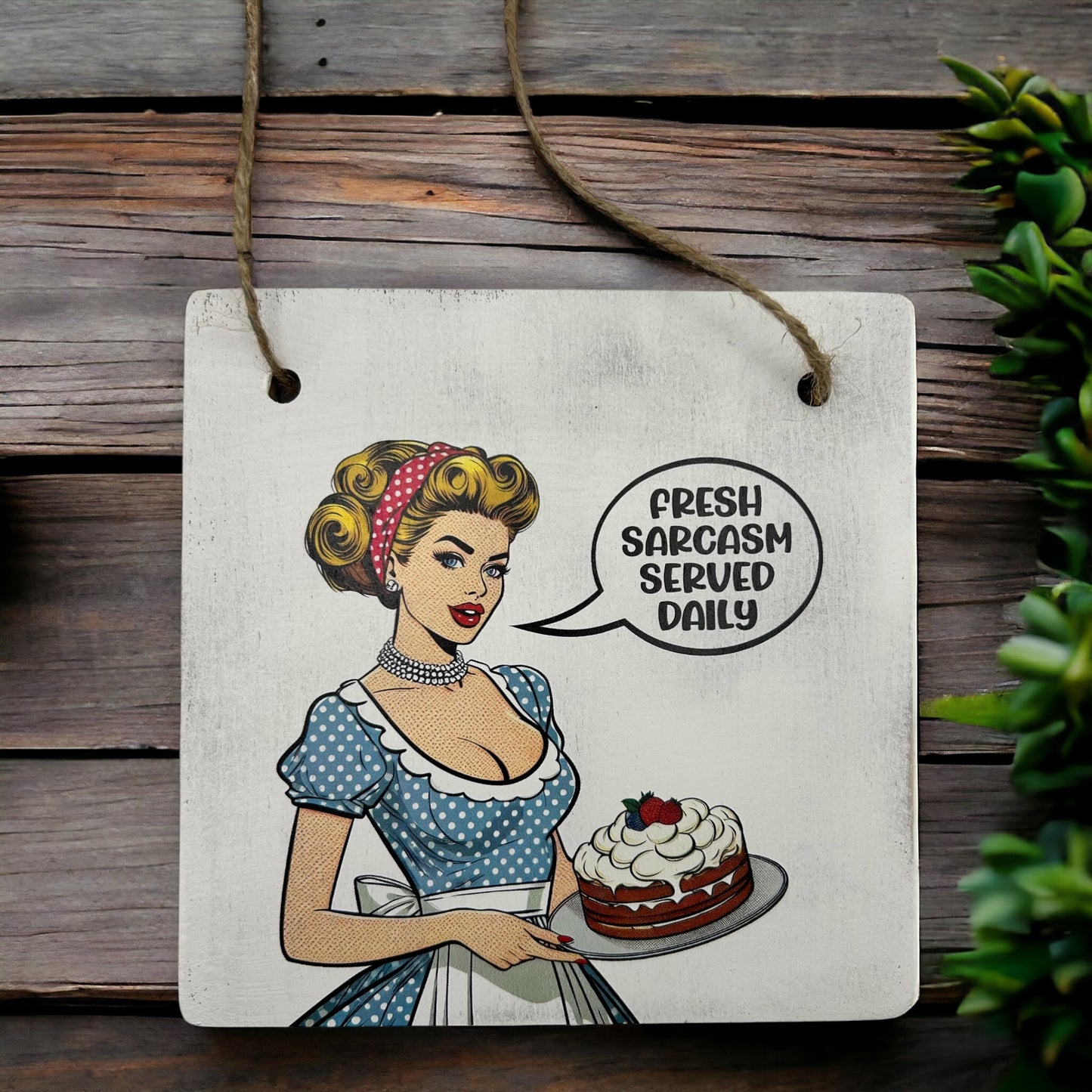 Sarcastic Pin Up Girl Wood Signs