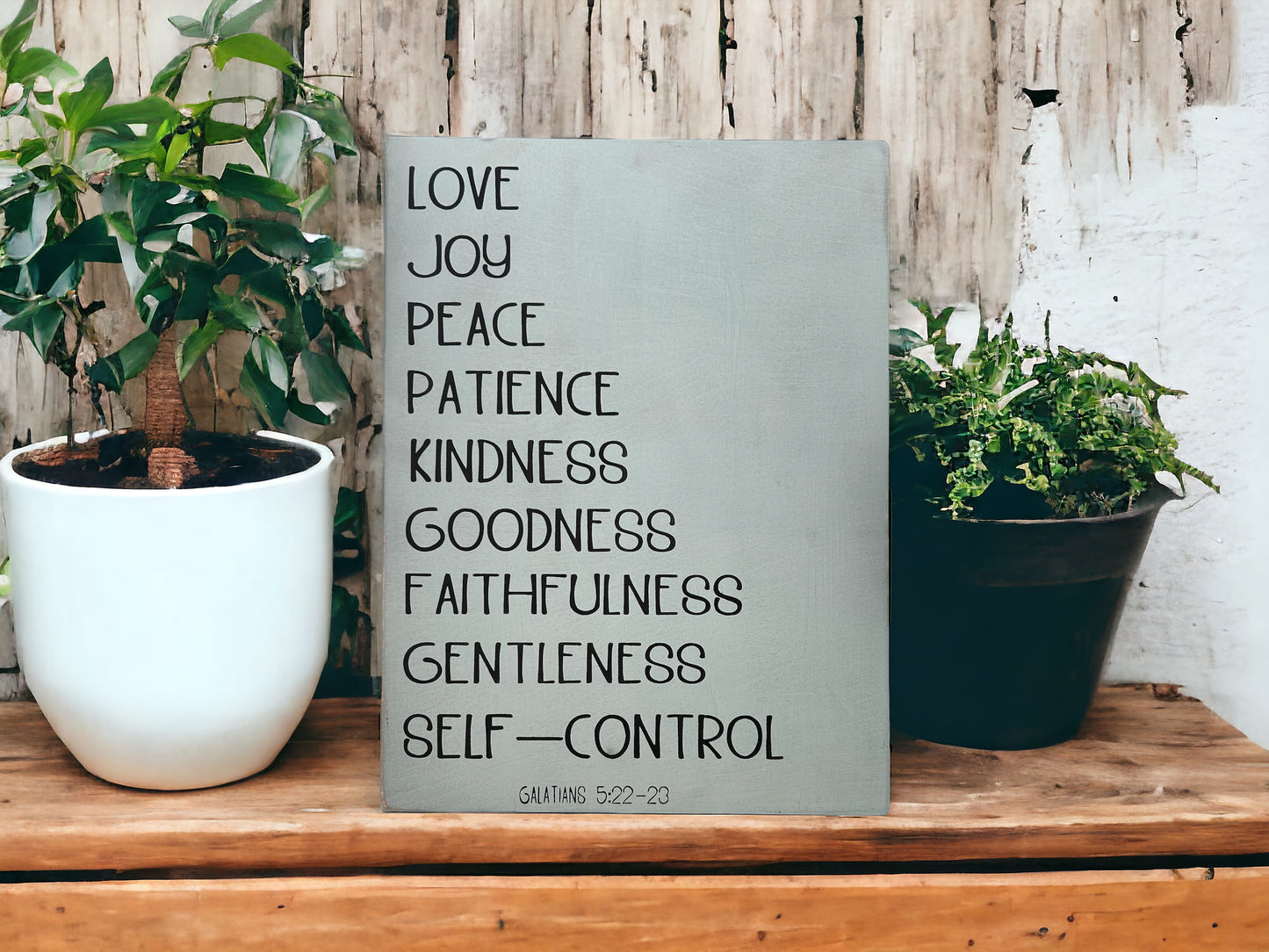 Fruits of the Spirit - Rustic Wood Sign