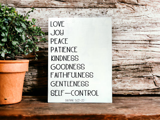 Fruits of the Spirit - Rustic Wood Sign