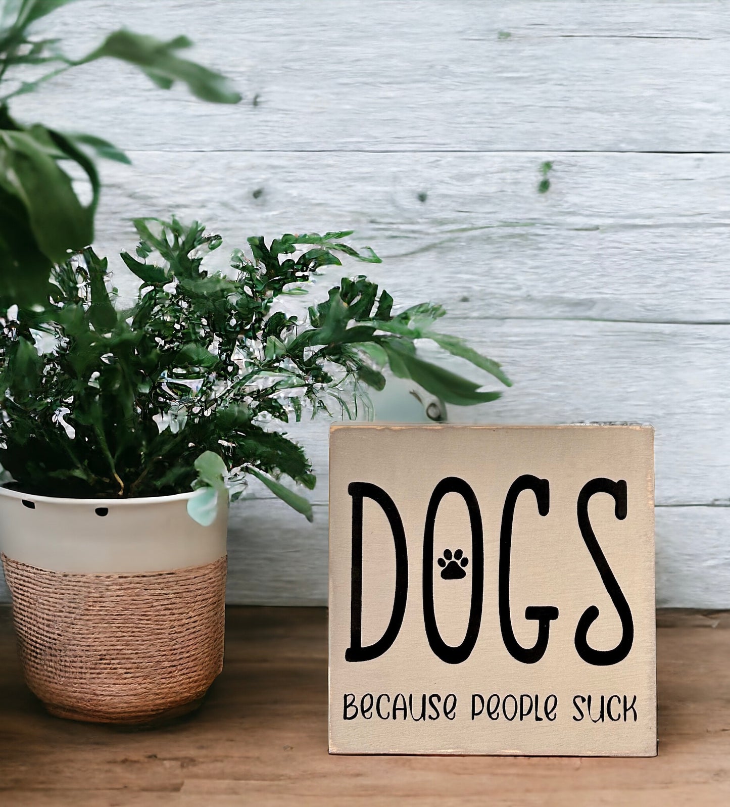 "Dogs" Wood sign