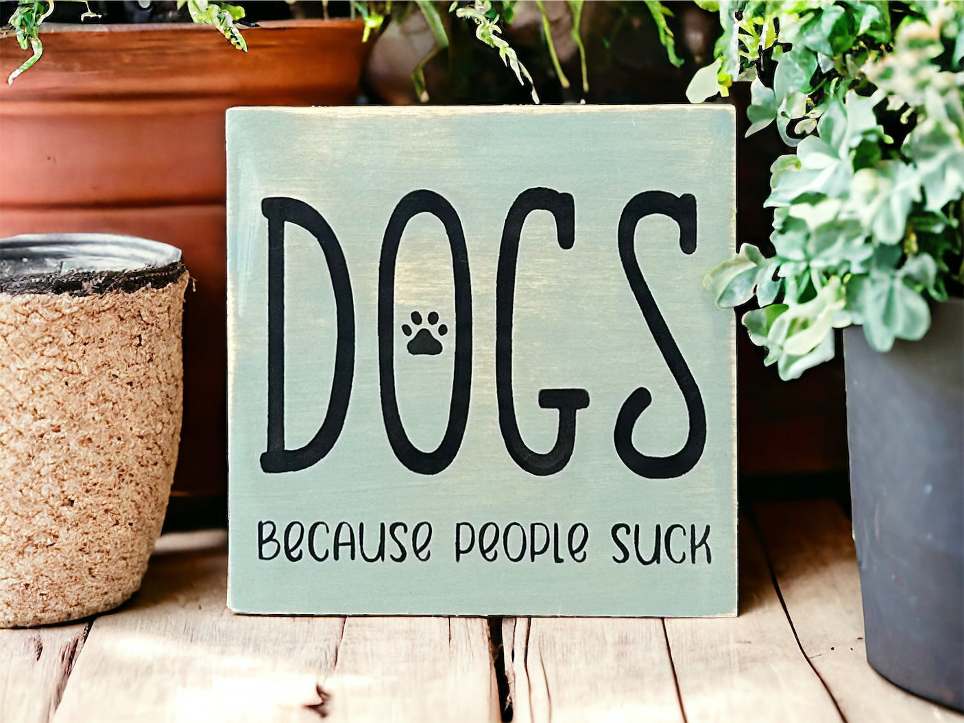 "Dogs" Wood sign