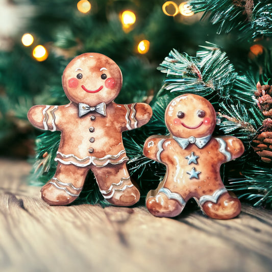 Wood Gingerbread Men - Christmas Decor