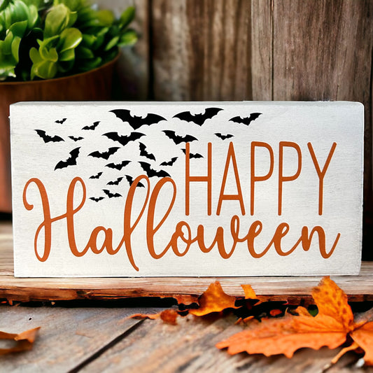 HAPPY HALLOWEEN - Rustic Fall Decor Wood Sign