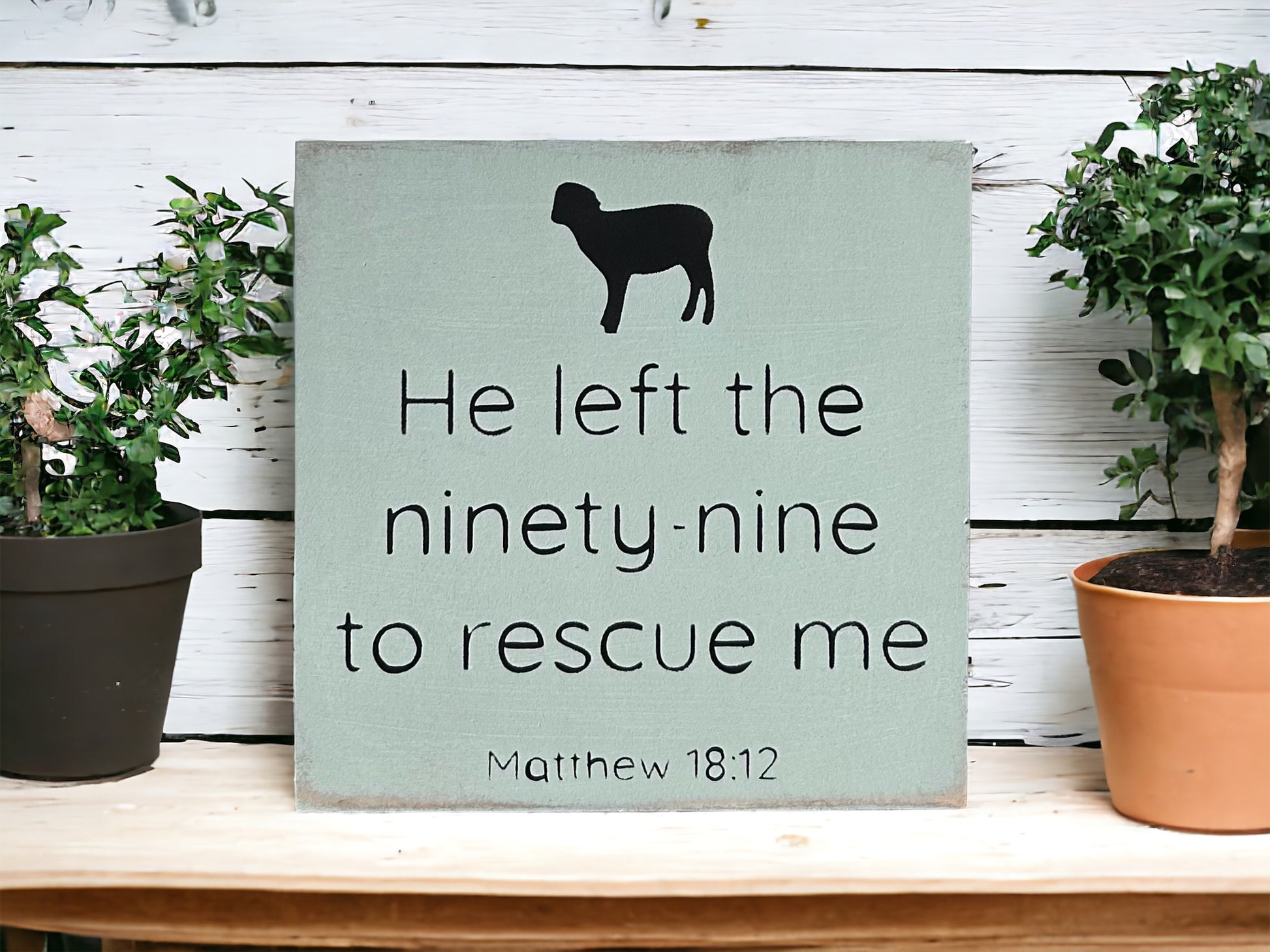 "Left the ninety nine" wood sign