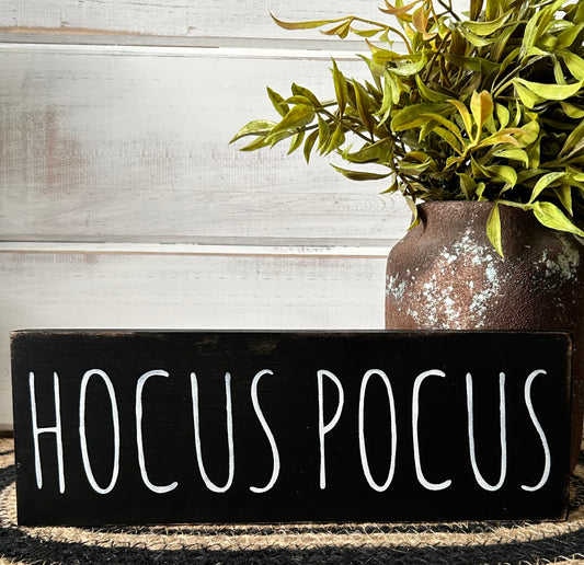 "Hocus Pocus" wood sign